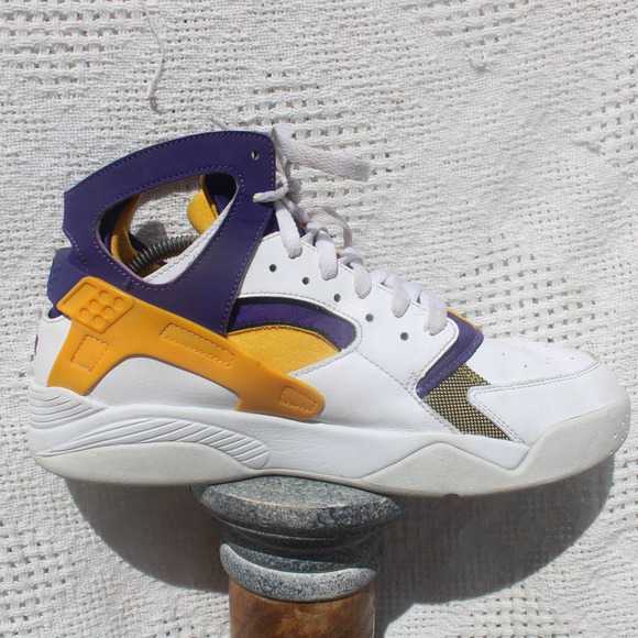 Nike Air Flight Huarache Lakers Size 9.5 705005-101 - Picture 4 of 10